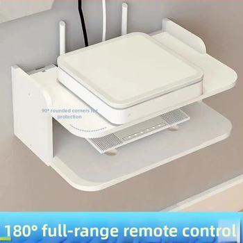 Ασύρματο κουτί αποθήκευσης δρομολογητή Επιτοίχια βάση αποθήκευσης WiFi για αποκωδικοποιητή γάτας Κρεμαστό ράφι τοίχου χωρίς τρυπήματα