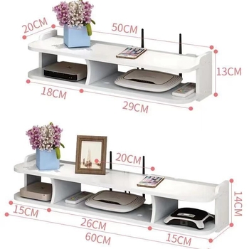 Ασύρματο κουτί αποθήκευσης δρομολογητή Επιτοίχια βάση αποθήκευσης WiFi για αποκωδικοποιητή γάτας Κρεμαστό ράφι τοίχου χωρίς τρυπήματα