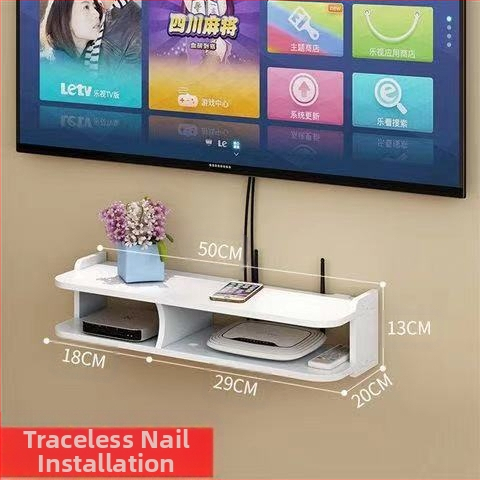 Traadita ruuteri hoiukast, seinale kinnitatav WiFi hoiuriiul kassi digiboksile, seinale riputatav augustamata riiul