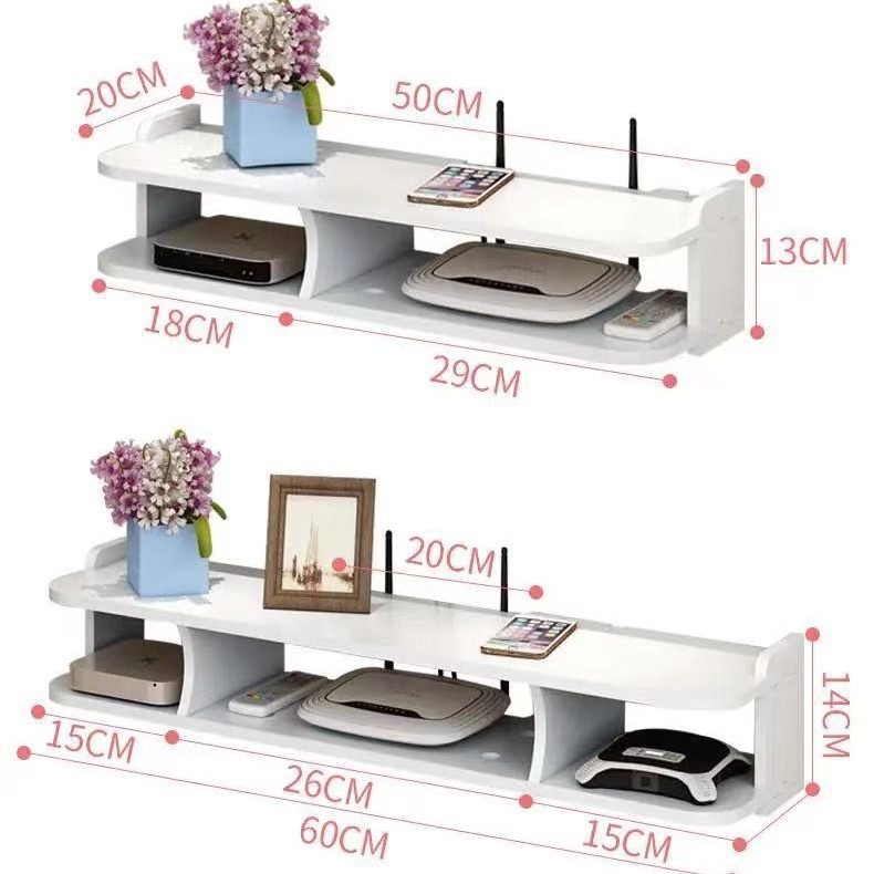 Traadita ruuteri hoiukast, seinale kinnitatav WiFi hoiuriiul kassi digiboksile, seinale riputatav augustamata riiul