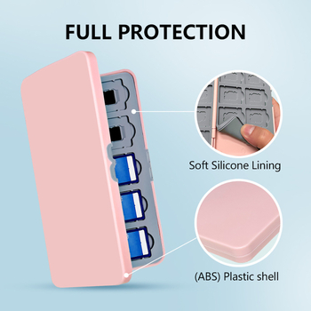 Pārnēsājama SD un Micro SD karšu atmiņas kasete ar 40 karšu slotiem (20 SD 20 TF)