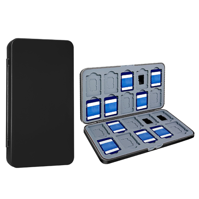 Pārnēsājama SD un Micro SD karšu atmiņas kasete ar 40 karšu slotiem (20 SD 20 TF)