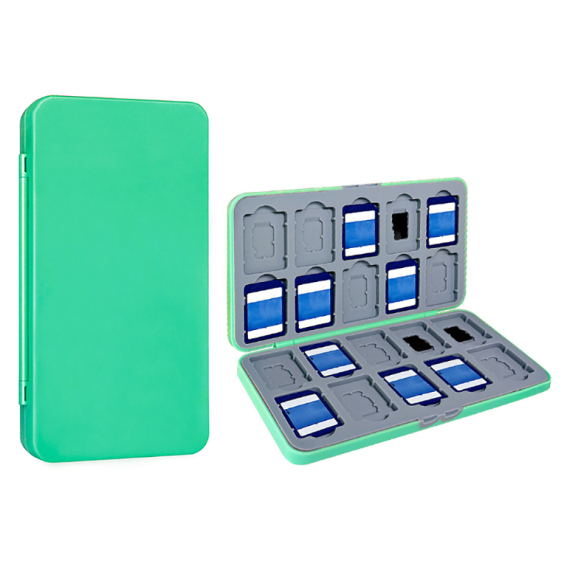 Pārnēsājama SD un Micro SD karšu atmiņas kasete ar 40 karšu slotiem (20 SD 20 TF)