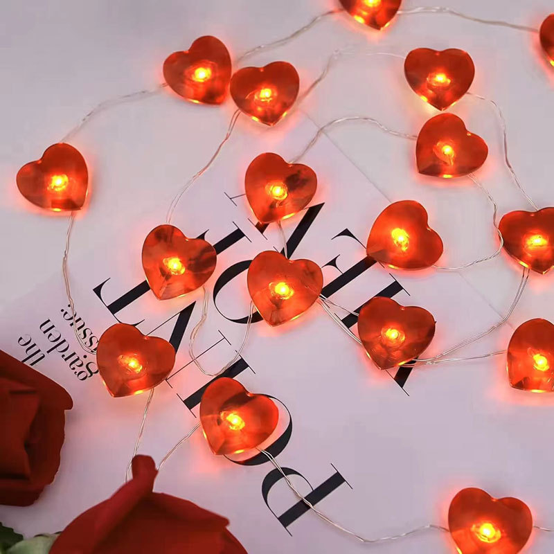 Valentino dienos meilės LED lempa Vestuvių puokštė Dovanų dekoracija Vario vielos lempa meilė Rožė Gėlė Motinos diena Vario vielos lempa