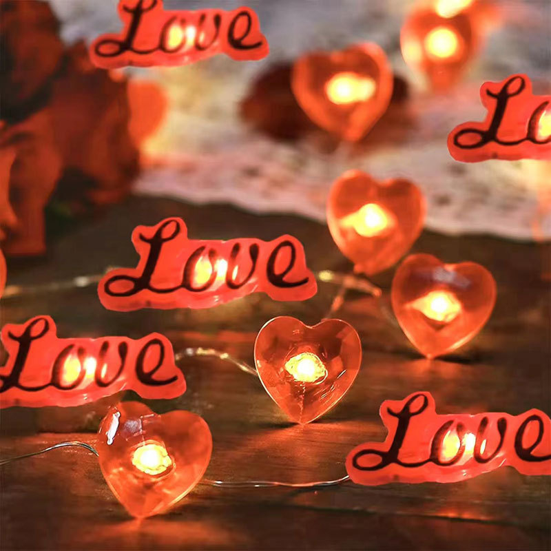 Valentino dienos meilės LED lempa Vestuvių puokštė Dovanų dekoracija Vario vielos lempa meilė Rožė Gėlė Motinos diena Vario vielos lempa