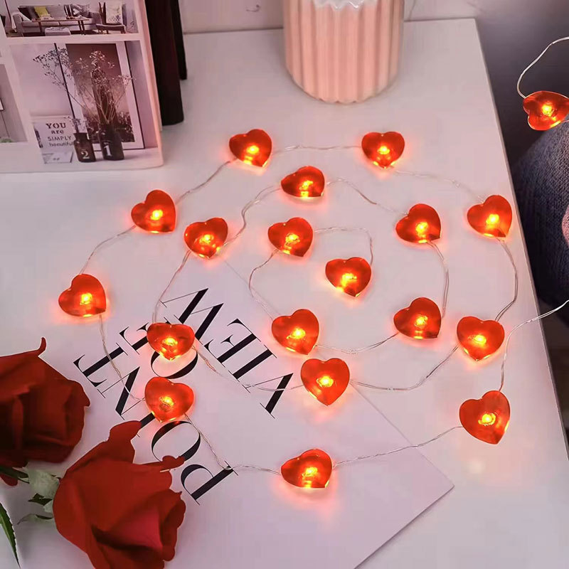 Valentino dienos meilės LED lempa Vestuvių puokštė Dovanų dekoracija Vario vielos lempa meilė Rožė Gėlė Motinos diena Vario vielos lempa