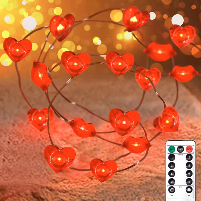 Valentino dienos meilės LED lempa Vestuvių puokštė Dovanų dekoracija Vario vielos lempa meilė Rožė Gėlė Motinos diena Vario vielos lempa