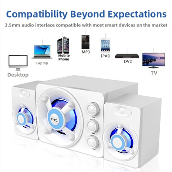 Διασυνοριακός υπολογιστής με καλώδιο Bluetooth Audio Desktop Universal δημιουργική προσωπικότητα USB μικρό ηχείο desktop subwoofer χονδρικής