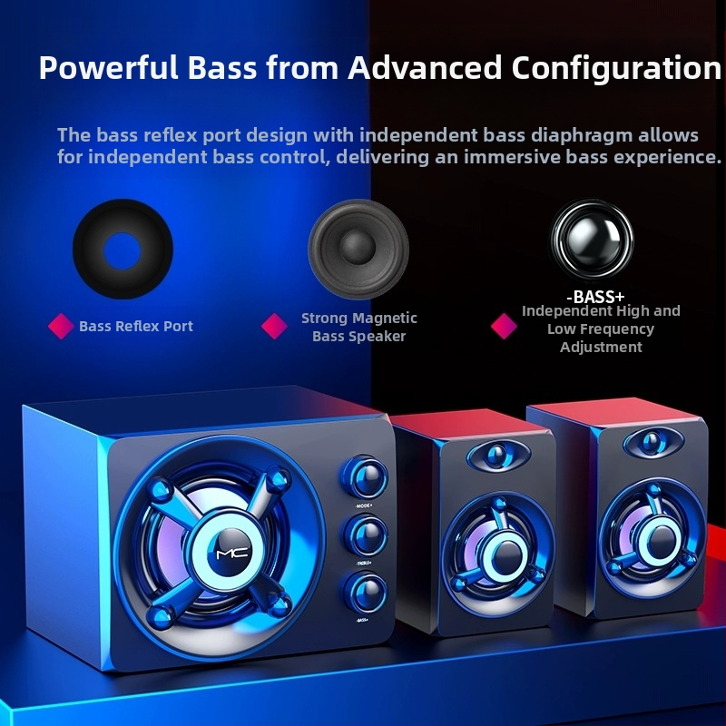 Трансграничен компютърен кабелен Bluetooth аудио настолен универсален креативна личност USB малък настолен високоговорител субуфер на едро