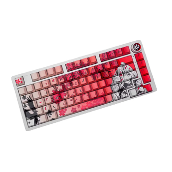 Cseresznyevirág lány Rókalány Kulcsvédő Kollekció Oldalra Felírt Gradient Termikus Szublimációs Átlátszó Másodlagos Kulcsvédő Határokon Átnyúló Robbanások