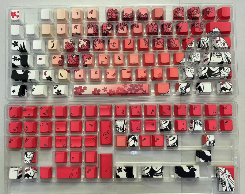 Cseresznyevirág lány Rókalány Kulcsvédő Kollekció Oldalra Felírt Gradient Termikus Szublimációs Átlátszó Másodlagos Kulcsvédő Határokon Átnyúló Robbanások