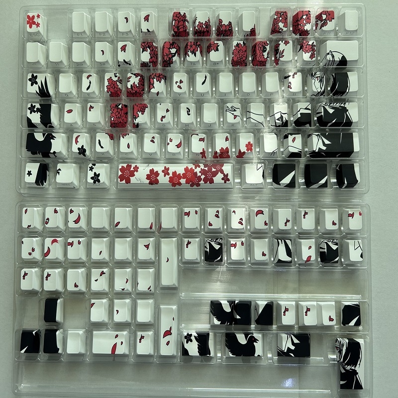 Cseresznyevirág lány Rókalány Kulcsvédő Kollekció Oldalra Felírt Gradient Termikus Szublimációs Átlátszó Másodlagos Kulcsvédő Határokon Átnyúló Robbanások