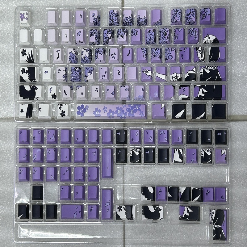 Cseresznyevirág lány Rókalány Kulcsvédő Kollekció Oldalra Felírt Gradient Termikus Szublimációs Átlátszó Másodlagos Kulcsvédő Határokon Átnyúló Robbanások