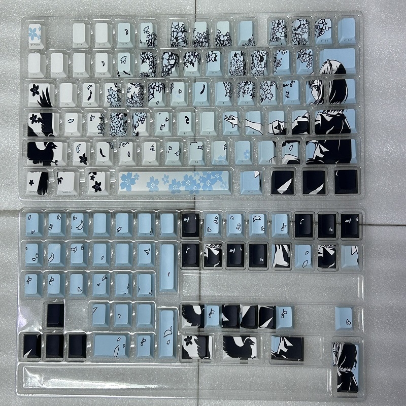 Cseresznyevirág lány Rókalány Kulcsvédő Kollekció Oldalra Felírt Gradient Termikus Szublimációs Átlátszó Másodlagos Kulcsvédő Határokon Átnyúló Robbanások