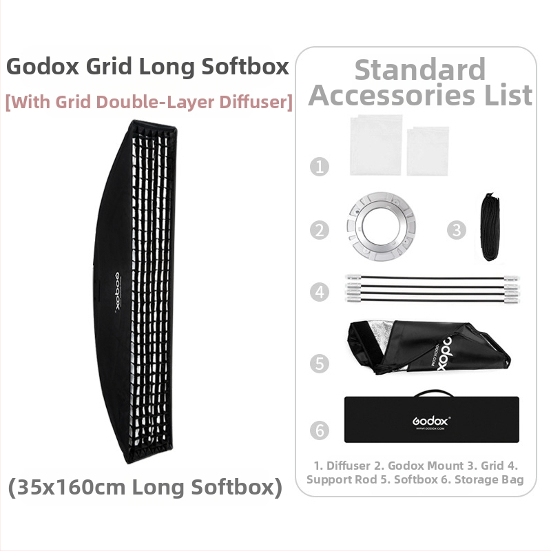 Shen Niu godox 22*90 30*120 35*140 35*160 Stuudiovalgusti Baorongkou ruuduline pehme valguskast