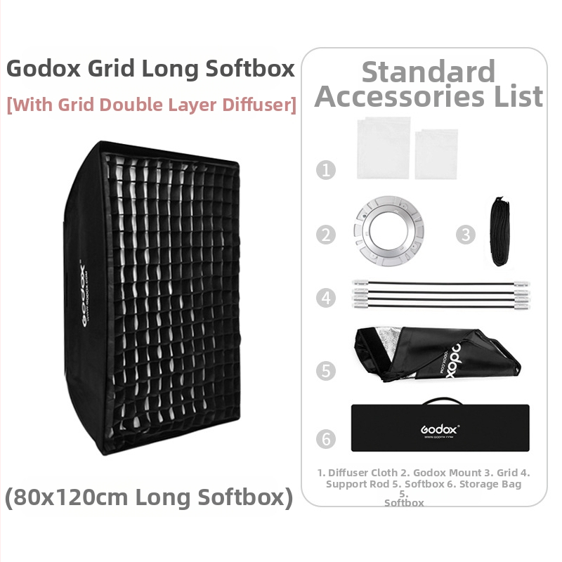 Shen Niu godox 22*90 30*120 35*140 35*160 Stuudiovalgusti Baorongkou ruuduline pehme valguskast