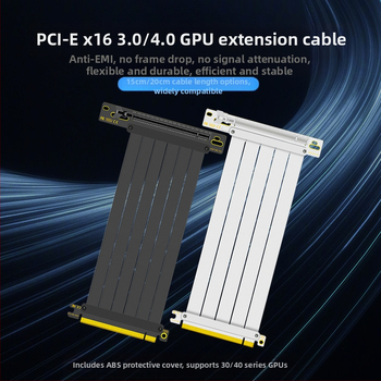 Nullkraadise perekonna PCI-E 3.0 4.0 16x graafikakaardi pikenduskaabel 90-kraadise nurgaga adapterkaart kiire ülekande stabiilsuse tagamiseks