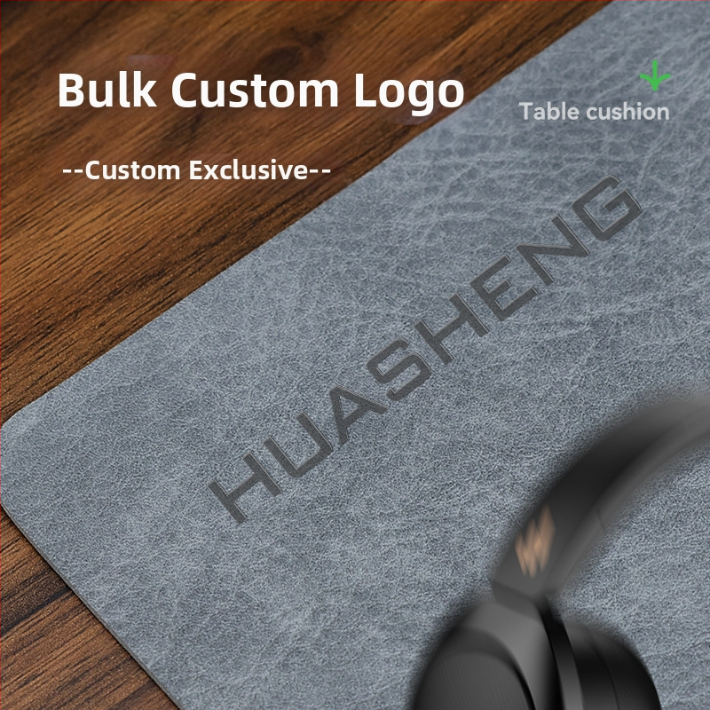 Подложка за мишка от изкуствена кожа, устойчива на петна, екстра голяма, с ретро модел от телешка кожа, подложка за офис компютър, водоустойчива и устойчива на петна, малка партида, на едро