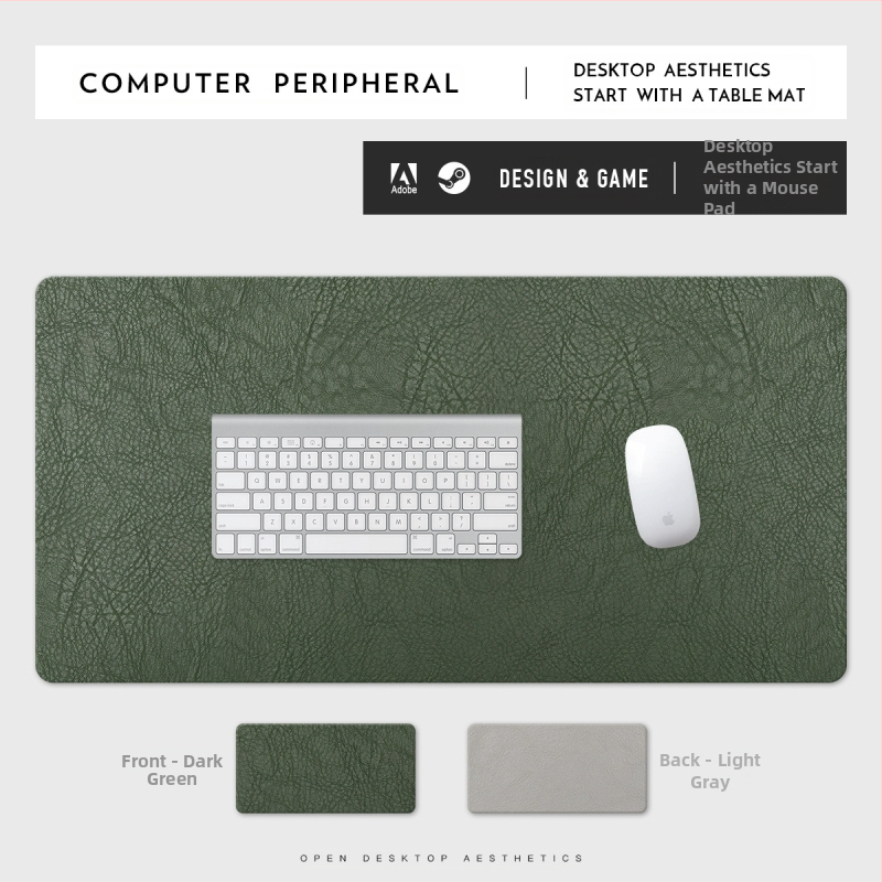 PU-nahast hiirematt, plekikindel, eriti suur, retrohõbedast mustriga kontoriarvuti lauamatt, veekindel ja plekikindel, väikepartii, hulgimüük