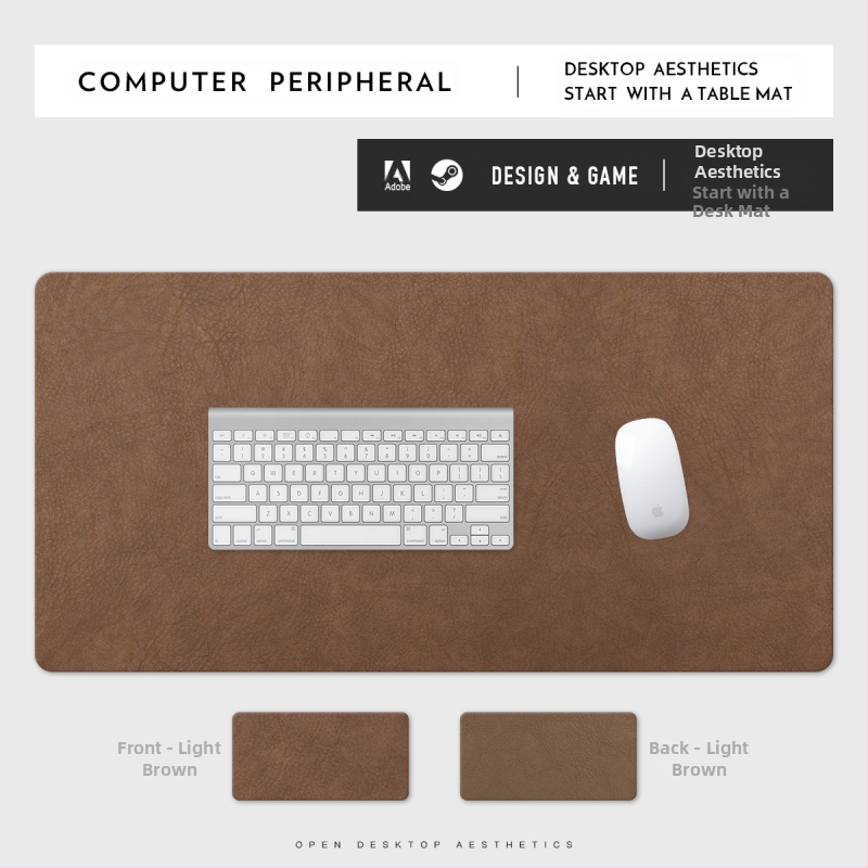 PU-nahast hiirematt, plekikindel, eriti suur, retrohõbedast mustriga kontoriarvuti lauamatt, veekindel ja plekikindel, väikepartii, hulgimüük