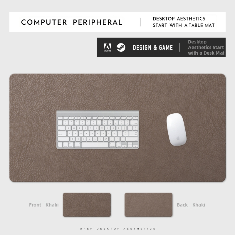 PU-nahast hiirematt, plekikindel, eriti suur, retrohõbedast mustriga kontoriarvuti lauamatt, veekindel ja plekikindel, väikepartii, hulgimüük