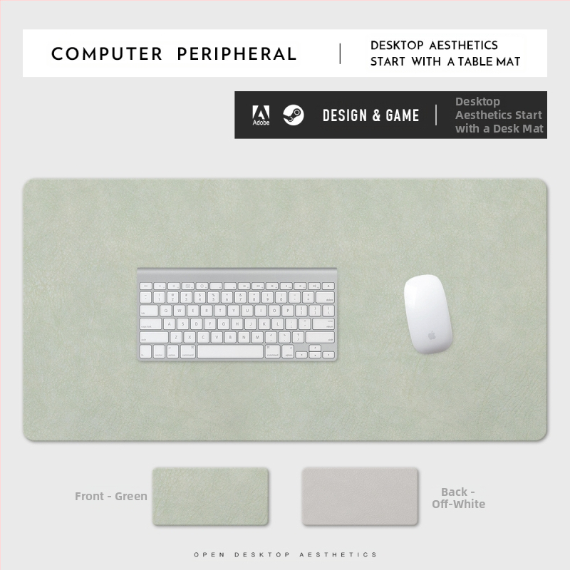 PU-nahast hiirematt, plekikindel, eriti suur, retrohõbedast mustriga kontoriarvuti lauamatt, veekindel ja plekikindel, väikepartii, hulgimüük