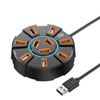 Új, színes hangulatú lámpa, USB2.0 nagysebességű elosztó, 10 dokkolóállomás, többportos külső tápegység