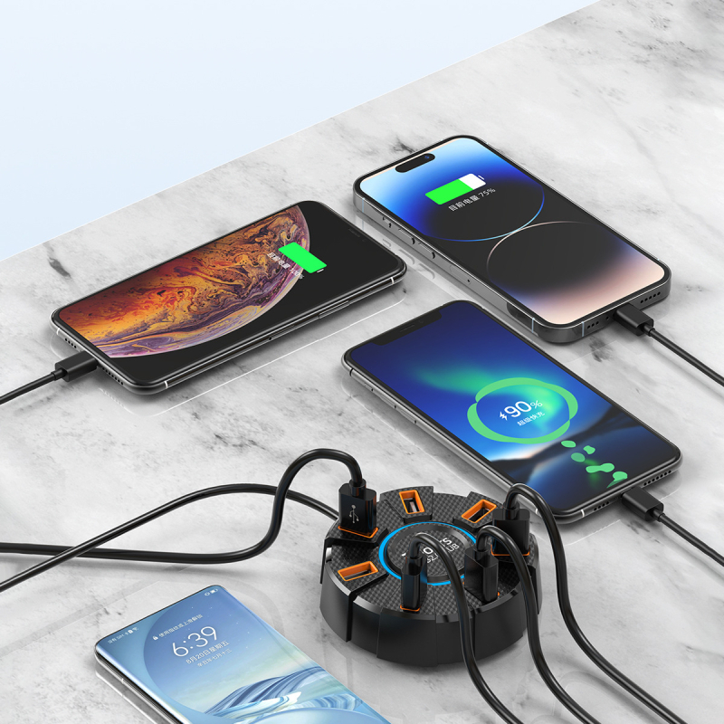 Új, színes hangulatú lámpa, USB2.0 nagysebességű elosztó, 10 dokkolóállomás, többportos külső tápegység