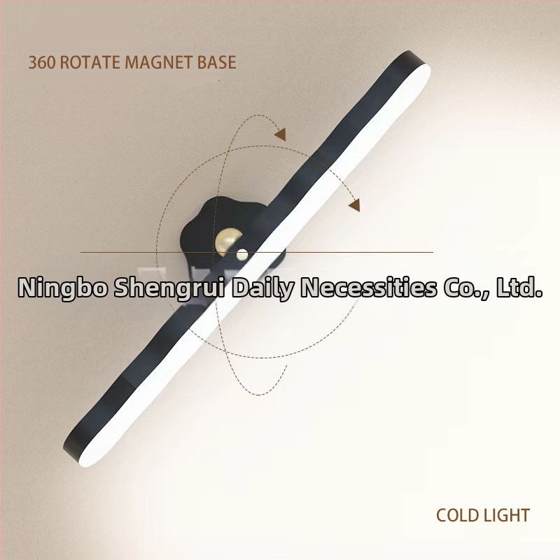 Piiriülene pöörlev kolmevärviline öövalgusti seinale paigaldatav lamp täitevalgus magnetiline meigipeegli lamp puutetundlik lamp lahtivõetav kapilamp