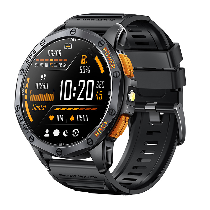 Cross Border K67 okosóra Bluetooth hívás GPS zseblámpa iránytű légnyomás magasság kültéri sportóra