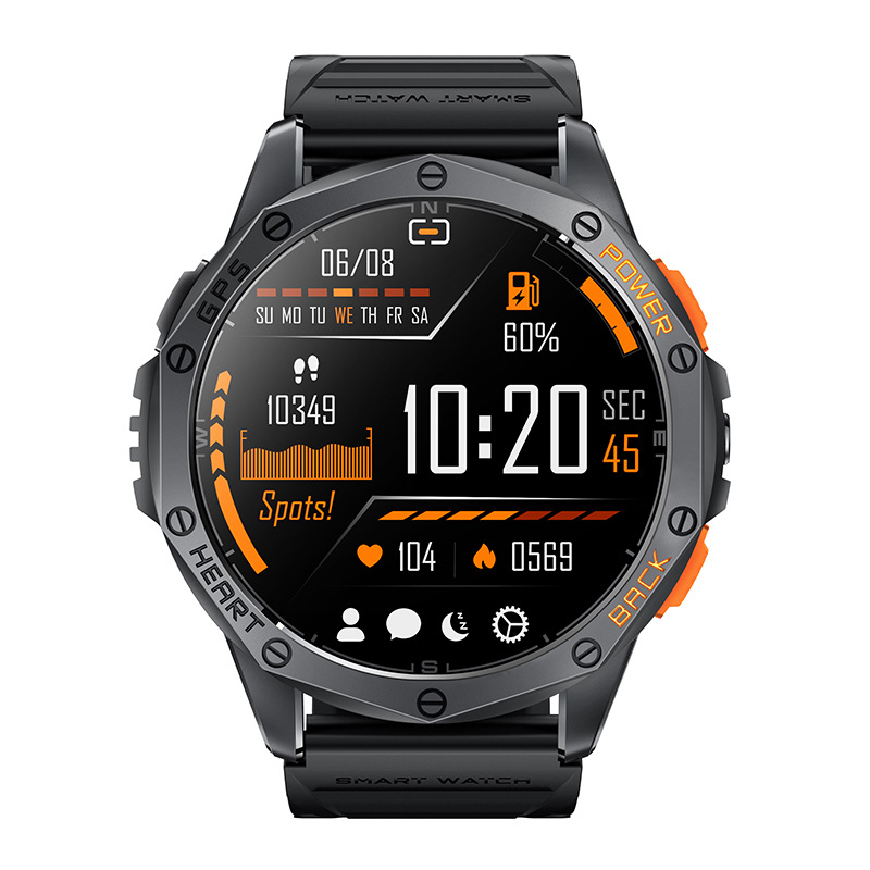 Cross Border K67 okosóra Bluetooth hívás GPS zseblámpa iránytű légnyomás magasság kültéri sportóra