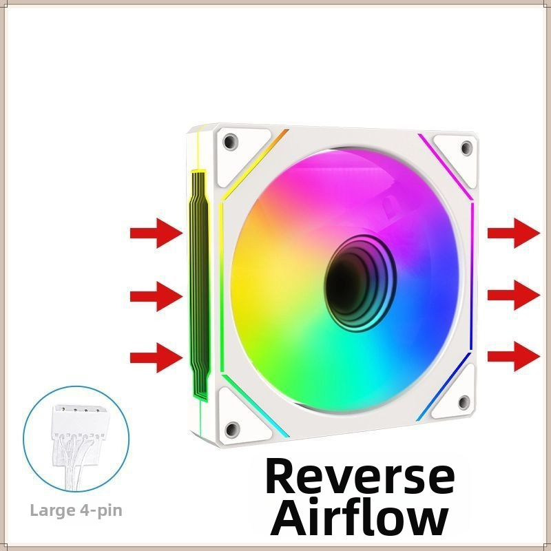 Full Tower Passion Prism 4. generációs PRO tengerre néző szobai asztali számítógép ház hűtőventilátor 12 cm-es ventilátor nagy 4 tűs