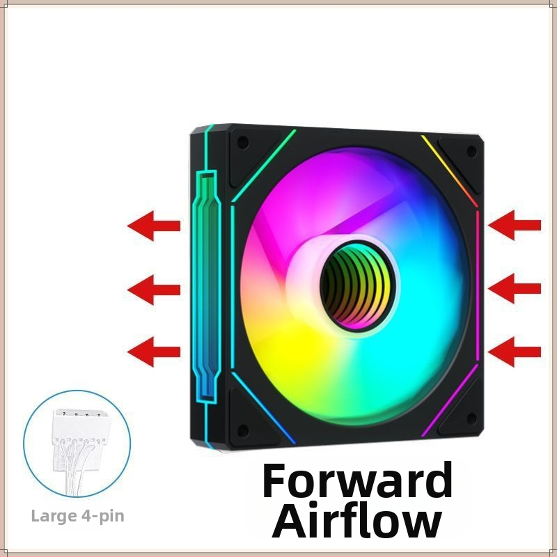 Full Tower Passion Prism 4. generációs PRO tengerre néző szobai asztali számítógép ház hűtőventilátor 12 cm-es ventilátor nagy 4 tűs