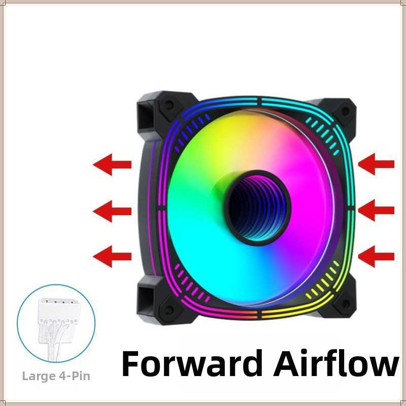 Full Tower Passion Prism 4. generációs PRO tengerre néző szobai asztali számítógép ház hűtőventilátor 12 cm-es ventilátor nagy 4 tűs