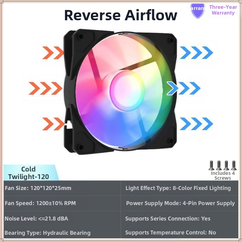 Full Tower Passion Prism 4. generációs PRO tengerre néző szobai asztali számítógép ház hűtőventilátor 12 cm-es ventilátor nagy 4 tűs