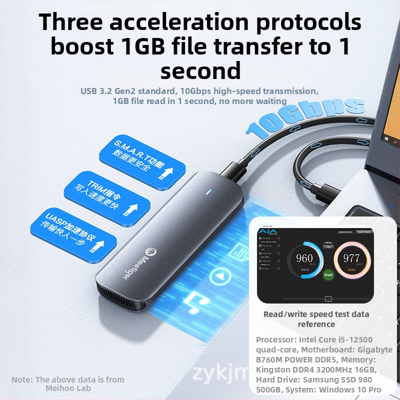 вентилатор tiger m.2 кутия за твърд диск m2 sata/nvme протокол външен ssd кутия за мобилен твърд диск