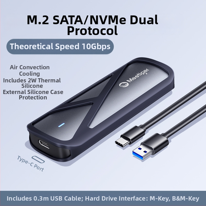ventilaatoriga tiiger m.2 tahkis-kõvaketta kast m2 sata/nvme protokolliga väline ssd mobiilne kõvaketta kast