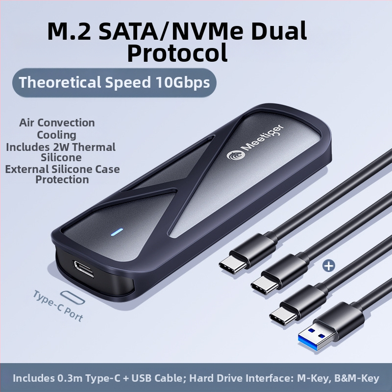 ventilaatoriga tiiger m.2 tahkis-kõvaketta kast m2 sata/nvme protokolliga väline ssd mobiilne kõvaketta kast