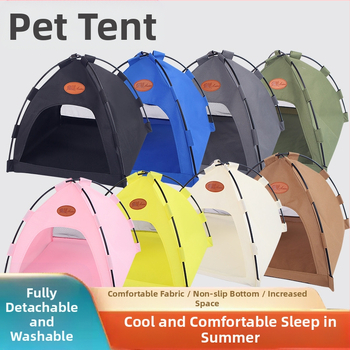 Kutyakennel macskasátor összecsukható, levehető macska kültéri nyári ház kisállat kellékek szőnyeg határokon átnyúló nagykereskedelem