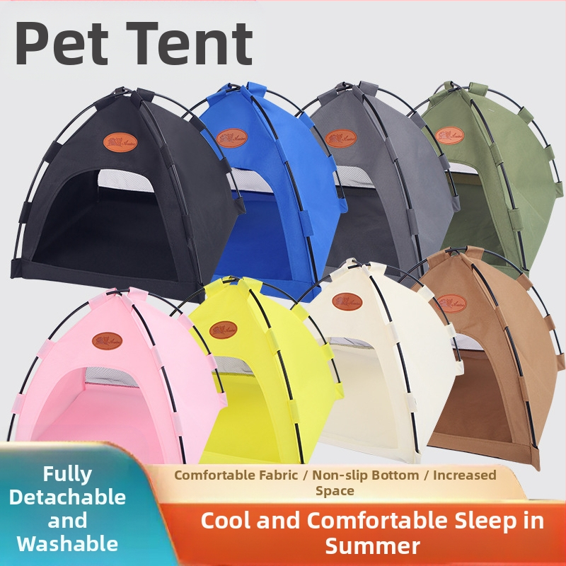 Kutyakennel macskasátor összecsukható, levehető macska kültéri nyári ház kisállat kellékek szőnyeg határokon átnyúló nagykereskedelem