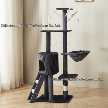 Διασυνοριακή βάση αναρρίχησης για γάτες, ανθεκτική στις γρατσουνιές, ενσωματωμένη πολυώροφη βάση αναρρίχησης για γάτες, μη κατειλημμένη, πολυκατοικία, απευθείας πώληση από το εργοστάσιο