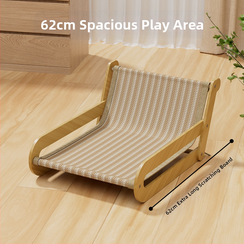 Дъска за драскане за котки от сизал, устойчиво на износване и нелиняващо котешко гнездо, дъска за драскане за котки, еднокомпонентен екстра голям фотьойл, конопено въже за котки