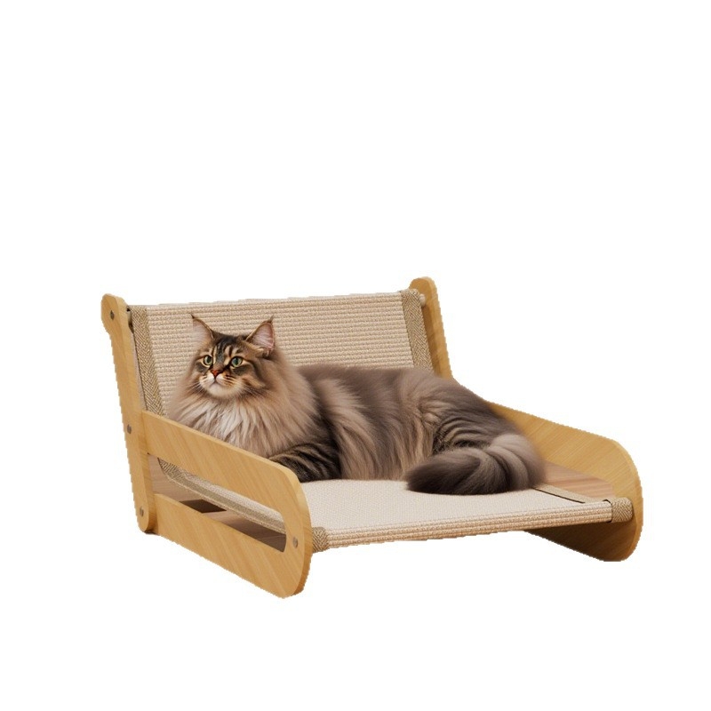 Sizalio katėms skirta draskyklė, atspari dilimui ir nešerianti katės lizdelio, katėms skirta draskyklė, vientisa ypač didelė atlošiama kėdė, kanapių virvė katėms