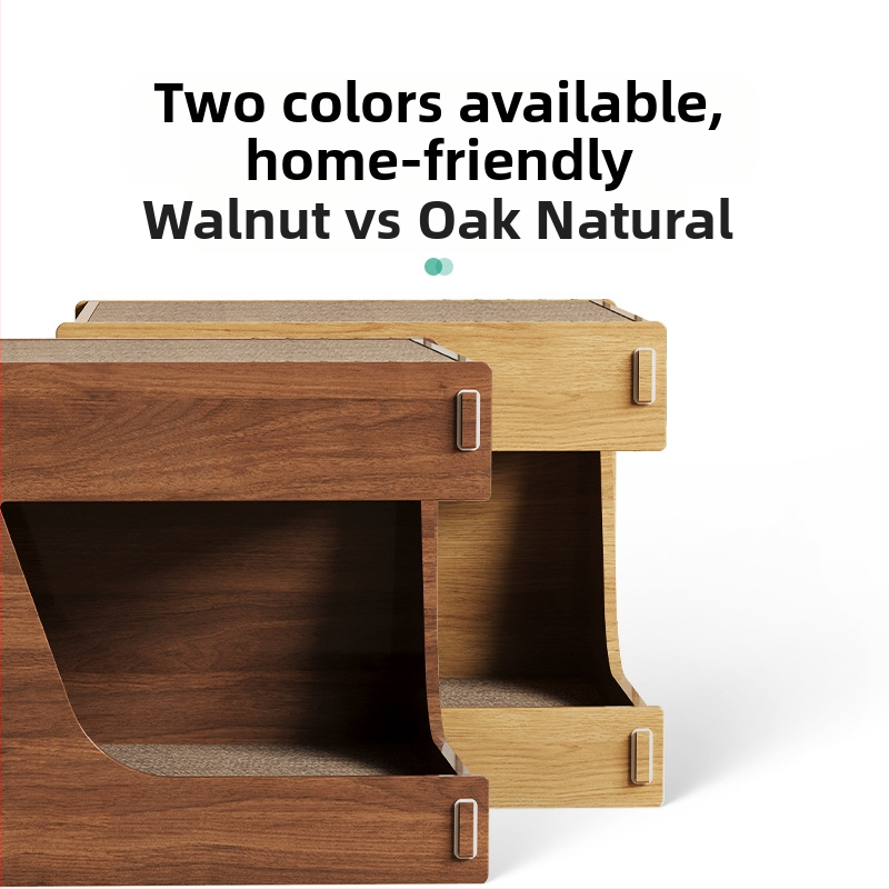 Дъска за драскане на котки, вградена котешка гнездо, устойчива на износване, устойчива на скрап, шлифовъчна машина за нокти, издръжлива къщичка за котешки нокти, гофрирана хартия, вила за къщичка за котки