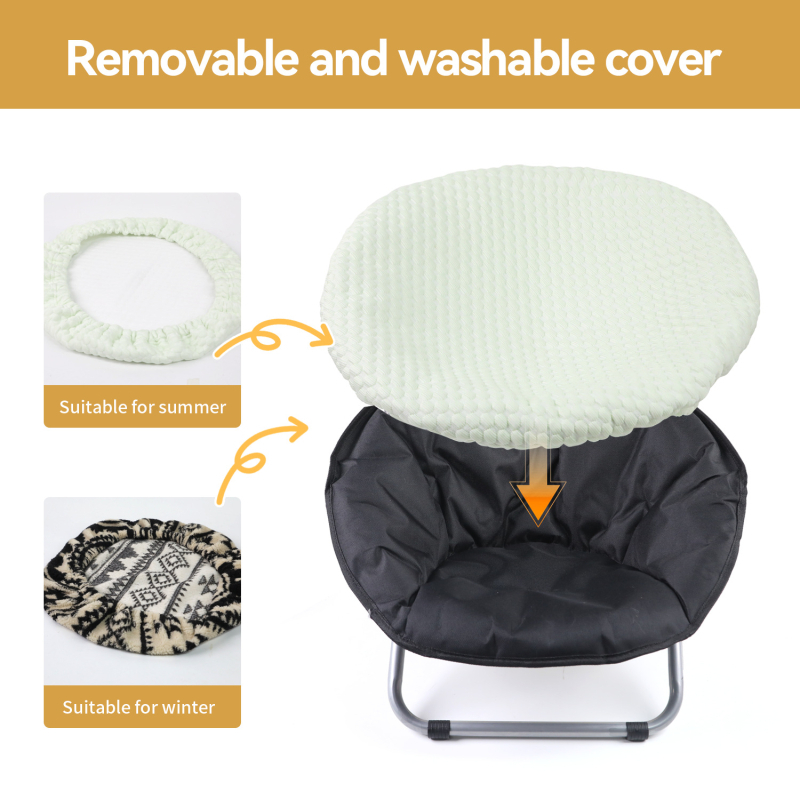 Sklopiva stolica za kućne ljubimce, prijenosna okrugla povišena krevet za mačke, vodootporni krevet za male pse, krevet za kućne ljubimce u obliku mjeseca