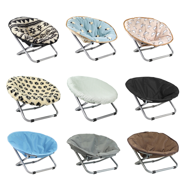 Sklopiva stolica za kućne ljubimce, prijenosna okrugla povišena krevet za mačke, vodootporni krevet za male pse, krevet za kućne ljubimce u obliku mjeseca