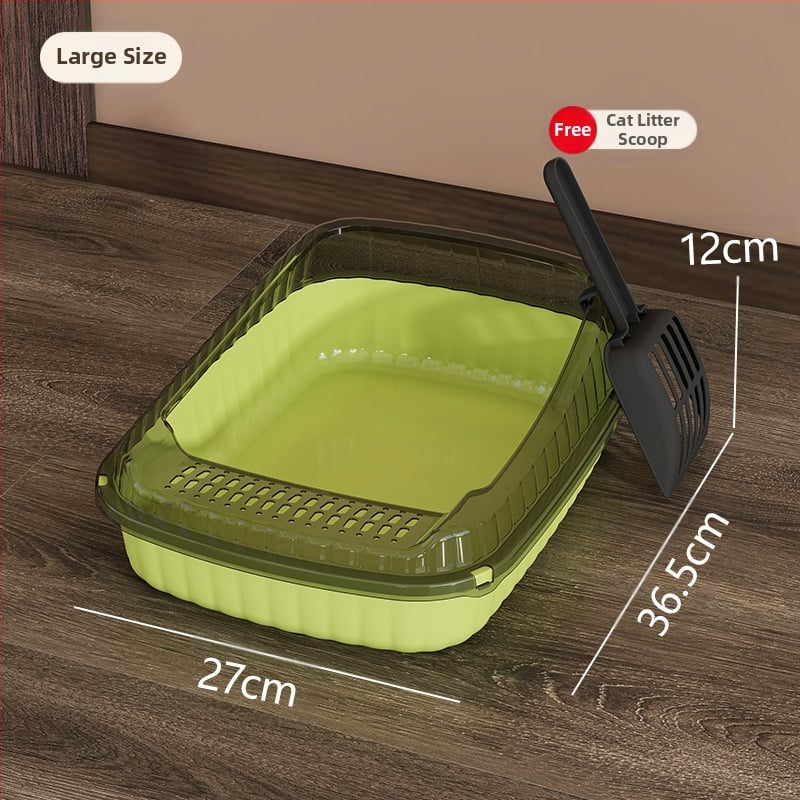 Kassiliivakast, eriti suur pritsmekindel, eriti suur lõhnavastane, veekindel, poolsuletud väike hoiuriiul, täielikult avatud kakakast