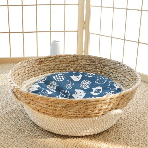 Gnijezdo za mačke od ratana, velika daska za grebanje mačaka, otporna na habanje, integrirana daska za grebanje od ratana, otporna na ogrebotine, zima, četiri godišnja doba, univerzalno gnijezdo za otpadne mačke, prekogranično grijanje