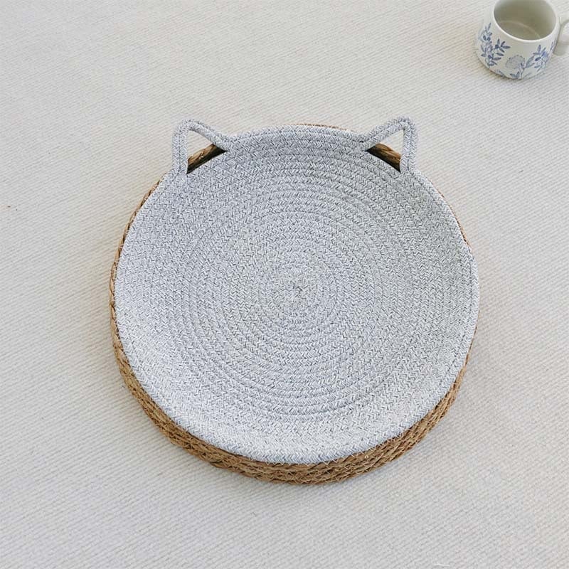 Gnijezdo za mačke od ratana, velika daska za grebanje mačaka, otporna na habanje, integrirana daska za grebanje od ratana, otporna na ogrebotine, zima, četiri godišnja doba, univerzalno gnijezdo za otpadne mačke, prekogranično grijanje