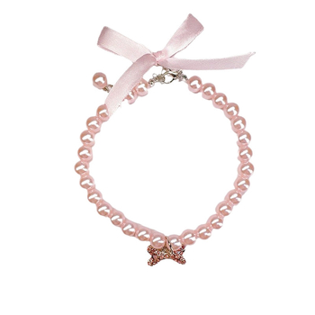 Határokon átnyúló kisállat-utánzatú gyöngy nyakörv macska kutya nyakörv ékszer kiemelt gyöngy ötvözet kiegészítők kézzel készített nyaklánc